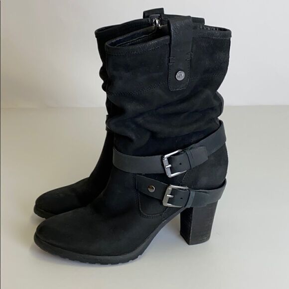 MARC FISHER Burnished Riding Boots Moto Boots A8 - Picture 2 of 6